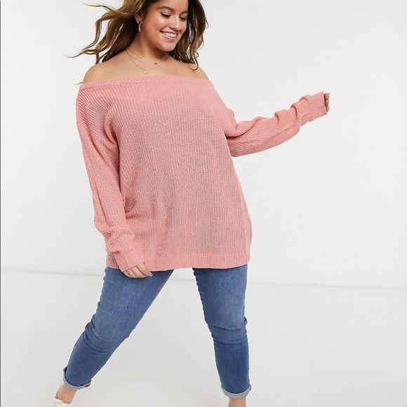 Sz 2X Pink ASOS CURVE sweater - Picture 2 of 4